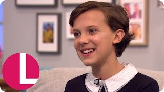 Stranger Things Millie Bobby Brown Gets Star Struck In Her First UK Interview  Lorraine [upl. by Yrrehs]