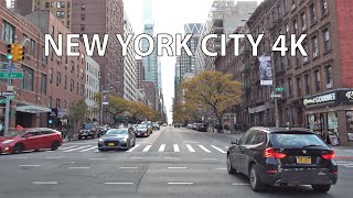 Billionaires Row  Driving Downtown  New York City 4K [upl. by Lisandra]