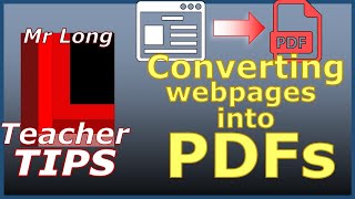 Converting webpages into PDFs [upl. by Redla601]