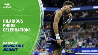 Ben Sheltons Hilarious Winning Celebration  2023 US Open [upl. by Trescha296]