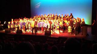 DesertSong combined choir sings Welcome to All People  a tribute to Ruby Hunter [upl. by Marcell]