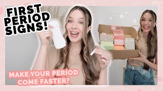 First period signs and symptoms  MENSTRUAL CYCLE 101 [upl. by Rezal]