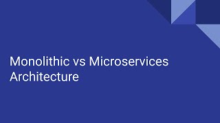 Monolithic vs Microservices Architecture [upl. by Sebbie]