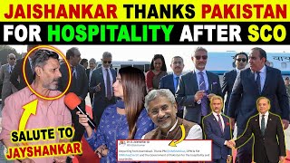 JAISHANKAR THANKS PAKISTAN FOR HOSPITALITY AFTER SCO  INDIAN FM HISTORICAL VISIT TO PAKISTAN [upl. by Naus582]