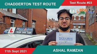 UK Practical Driving Test Route  Chadderton Test Route  Ashal Ramzan  11th September 2021 [upl. by Ylehsa824]