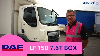 DAF LF 150 75t Box with Tail Lift Video Tour [upl. by Anaidiriv]