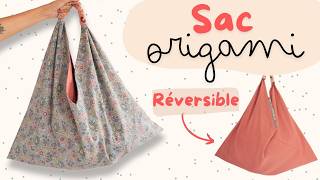 Un sac avec seulement 3 rectangles  Tuto couture [upl. by Xenos190]