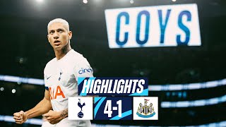 TOTTENHAM HOTSPUR 41 NEWCASTLE UNITED  PREMIER LEAGUE HIGHLIGHTS  RICHARLISON AT THE DOUBLE [upl. by Eilis376]