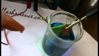 Solution Electrolysis Copper II Sulfate using copper electrodes [upl. by Oznol821]