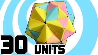 Modular Origami Icosahedron 30 Sonobe Units [upl. by Timmy]