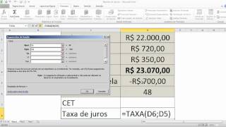 Como calcular juros de financiamentos no Excel  No Insta elissoninvestimentos [upl. by Anaugal]