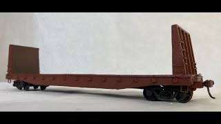 Tyco 53 Bulkhead Flatcar ScratchBash in HO Scale [upl. by Akenahs]