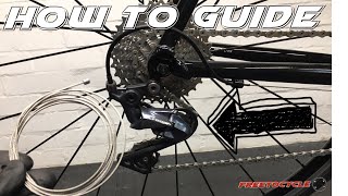 Shimano Rear Derailleur Shift Cable Change  How To Guide [upl. by Pearl400]