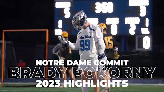 Brady Pokorny 2023 Highlights  5 ⭐️ Notre Dame Commit  7 Player in the Nation [upl. by Lehctim]