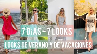 7 DÍAS  7 LOOKS  LOOKS CON BÁSICOS de VERANO  VLOG DIARIO  AlinaJechiu [upl. by Kolk]