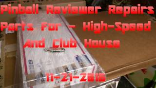 Pinball Reviewer Repairs  Pinball Parts For HighSpeed And Club House [upl. by Nauht345]