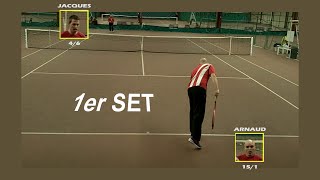 Arnaud 151 vs Jacques 46  Match corpo  1er set  22032016 [upl. by Ahsikan413]