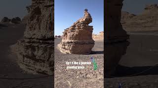 Dunhuang Yadan Scenic Area Peacock Jade Standing [upl. by Oam]