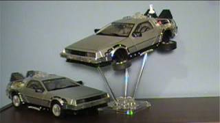 Back to the Future 2 115th Scale Time Machine DeLorean Toy Review [upl. by Sinnaoi]