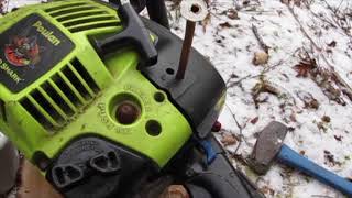 homemade chainsaw carb adjusting tool Poulan [upl. by Itoc]