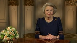 Toespraak Koningin aan de vooravond van haar abdicatie 2013 [upl. by Gildea336]