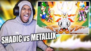 When Sonic and Shadow Combine ALL their Super Forms  Shadic vs Metallix  Sprite Battle Reaction [upl. by Slaughter]