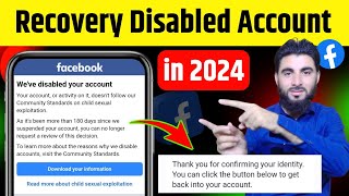 Weve Disabled Your Account  How To Recover Disabled Facebook Account in 2024 🔥  Account Recovery [upl. by Nahgam]