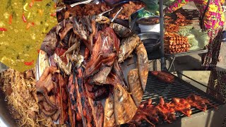 Cambodian Street Food  Grilled chicken with grilled chicken and many different Khmer soups [upl. by Hsiwhem]