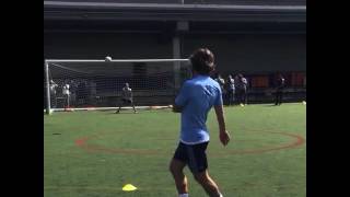 Andrea Pirlo demonstrates free kick technique for the kids of Downtown United Soccer Club [upl. by Wilden422]