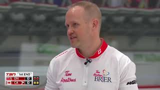 Draw 1  2021 Tim Hortons Brier  Gushue CA vs Epping ON [upl. by Alexander]