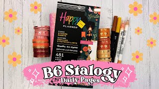 B6 Stalogy Notebook Planner  Decorate with Me w Happy Planner Stickers Fall Transition Spread [upl. by Eruot]