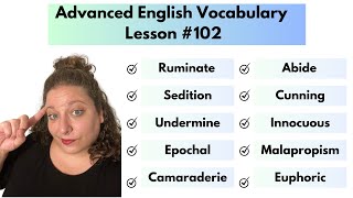 Advanced Vocabulary Builder Lesson 102 [upl. by Kellia55]