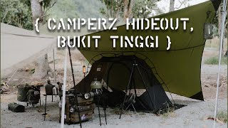 EP3  Camping by the river Camperz Hideout ASMR Tarp as tent Malaysia Camping  Camping Vlog [upl. by Turne]