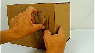 como hacer una caja fuerte de cartón con clave cardboard security box [upl. by Basset179]