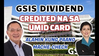 GSIS DIVIDEND PUMASOK NA SA UMID ATM NATIN [upl. by Airan]