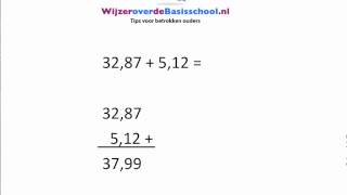 Optellen met kommagetallen [upl. by Anolahs]