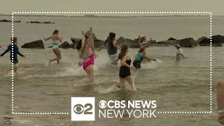 Polar Bear Club celebrates 121st Annual New Years Day Plunge on Coney Island [upl. by Elroy]