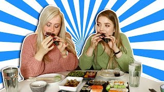 REALTIME SUSHI MUKBANG Met Rebecca zonder knippen  Kristina K ❤ [upl. by Volin]