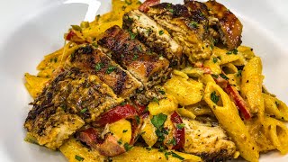 Jerk Chicken Rasta PastaThe Easy Way  Cooking With Chaz  ep160 [upl. by Ahtrim]