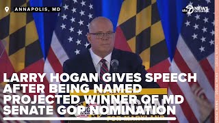 Larry Hogan gives speech after being named projected winner of Maryland Senate GOP nomination [upl. by Nonna]