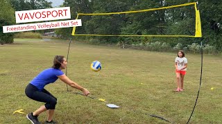 VAVOSPORT Freestanding Volleyball Net Set easy setup stable base volleyball sports games [upl. by Padraic]