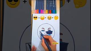 😎😑😭🤔 Emoji Satisfying Art shorts creative youtubeshorts emojichallenge viral trending fypシ [upl. by Elletsyrk]