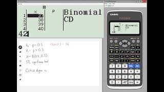 Classwiz HowTo Finding a Greater Than Critical Region for Binomial Hypothesis Testing [upl. by Aelahs]