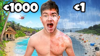 €1 vs €1000 Eiland Survival [upl. by Diraf]