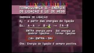 23 Termoquímica III Energia de Ligação  Química Vestibulando Digital [upl. by Base361]