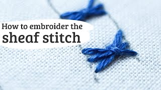 60 sheaf stitch  hand embroidery tutorial [upl. by Odnanreh]