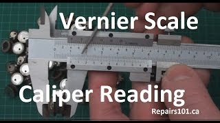 Vernier Scale Caliper Reading  Metric Imperial Decimal amp Imperial Fractions [upl. by Aevin718]