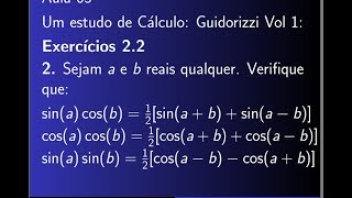 Cálculo diferencial e Integral Exercício 22 Aula 63 [upl. by Svirad]