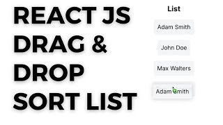 React Drag and Drop List Sort Tutorial [upl. by Bowman]