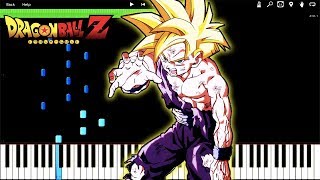 FULL GOHAN ANGERS SSJ2  Dragon Ball Z OST Piano Tutorial Synthesia [upl. by Snevets]